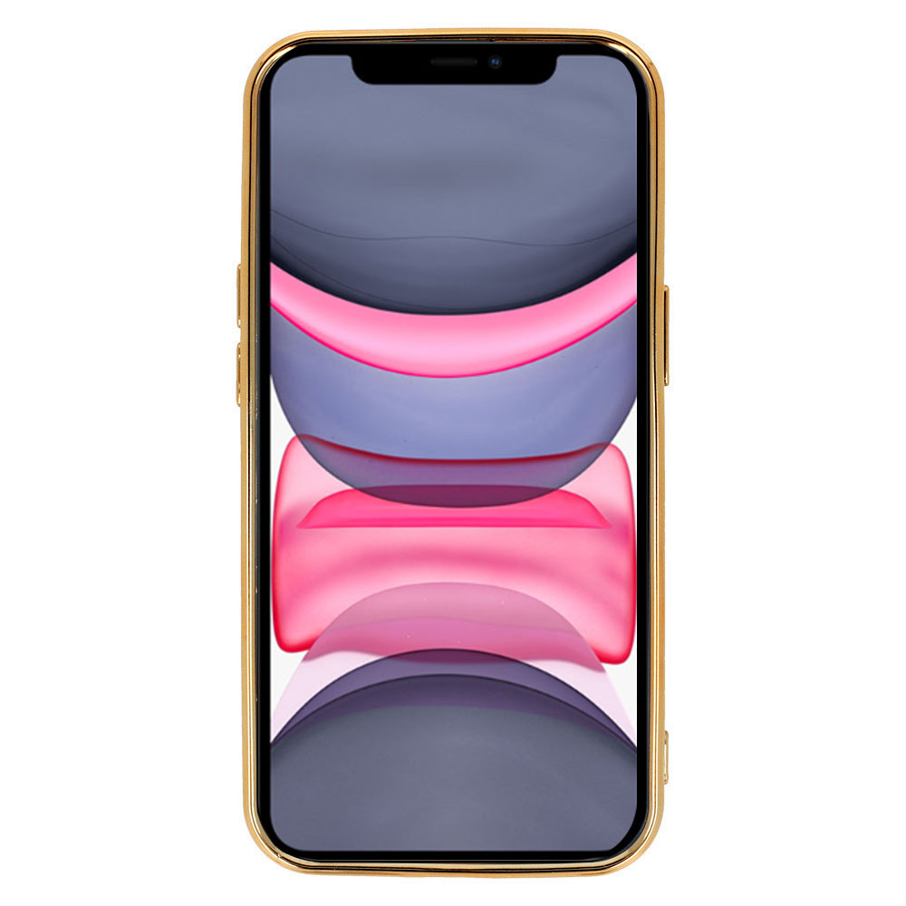 Etui do iPhone 12 Liquid Gold Magsafe, czarne