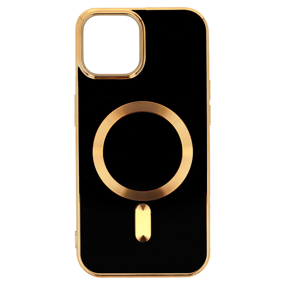 Etui do iPhone 12 Liquid Gold Magsafe, czarne