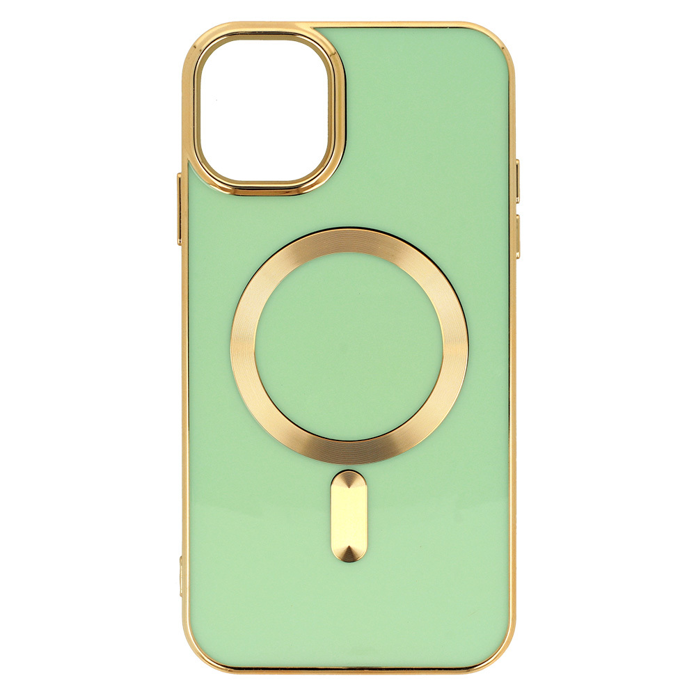 Etui do iPhone 11 Liquid Gold Magsafe, zielone