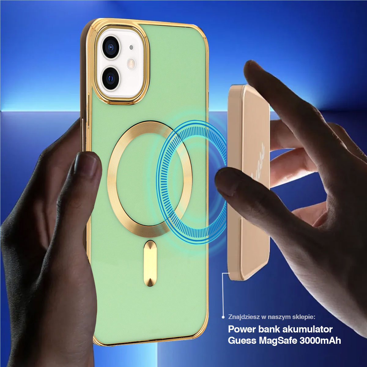 Etui do iPhone 11 Liquid Gold Magsafe, zielone