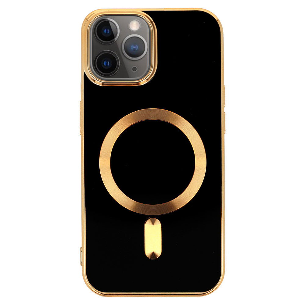 Etui do iPhone 12 Pro Liquid Gold Magsafe, czarne