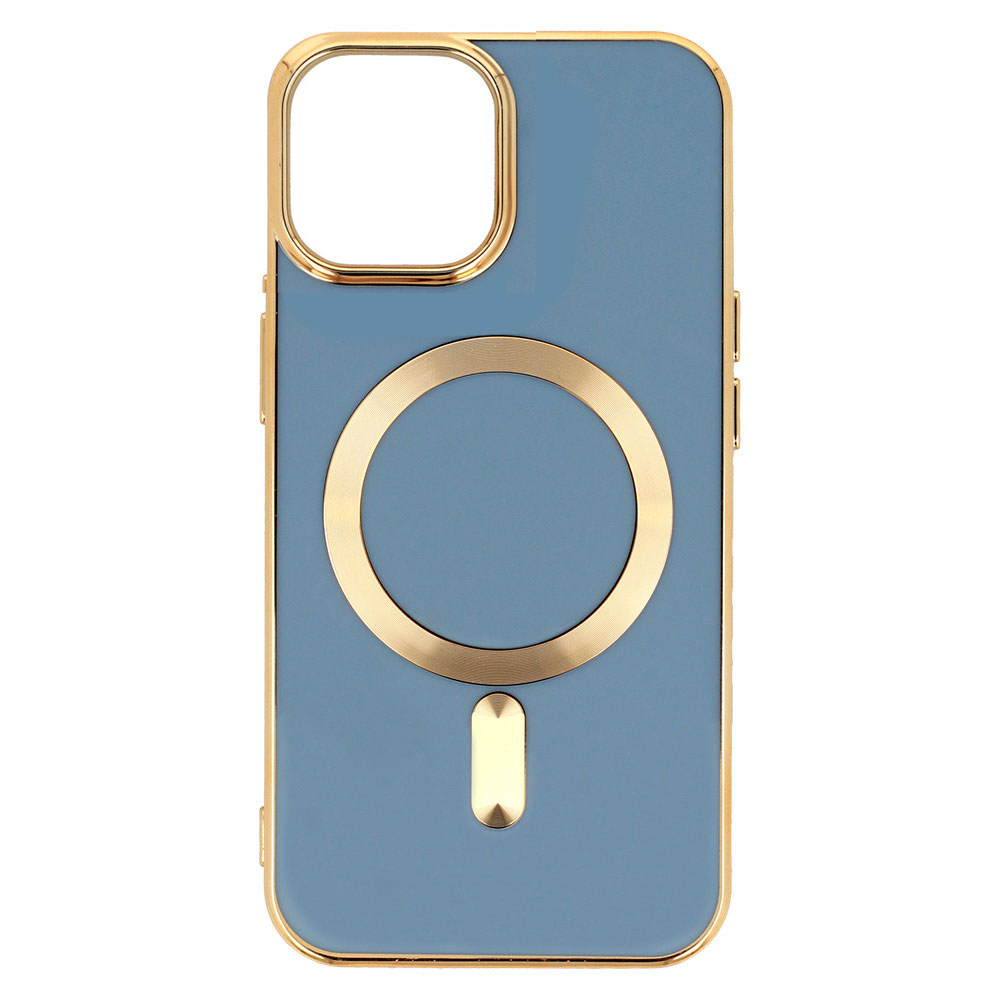 Etui do iPhone 12 Pro Liquid Gold Magsafe, niebieskie