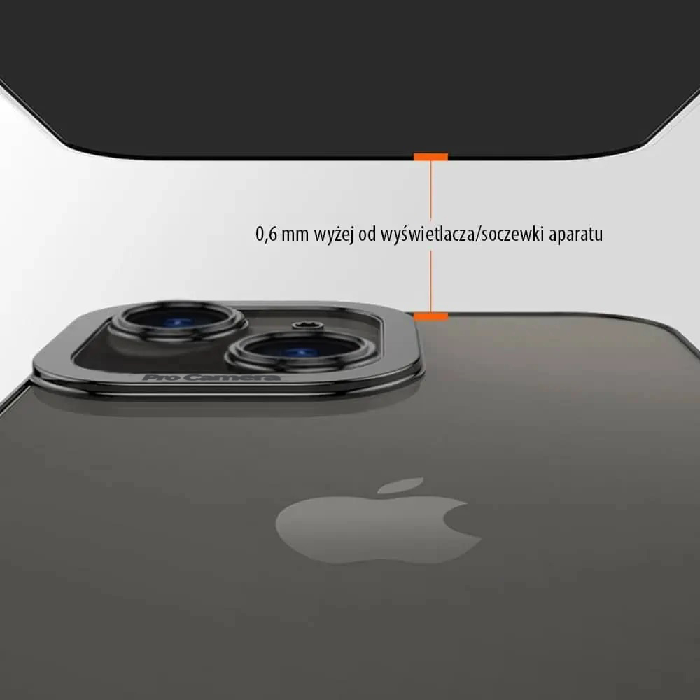 Etui do iPhone 14 Plus Camera High PRO z osłoną kamery, czarne grafitowe