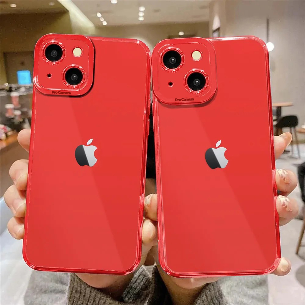 Etui do iPhone 14 Camera High PRO z osłoną kamery, czerwone