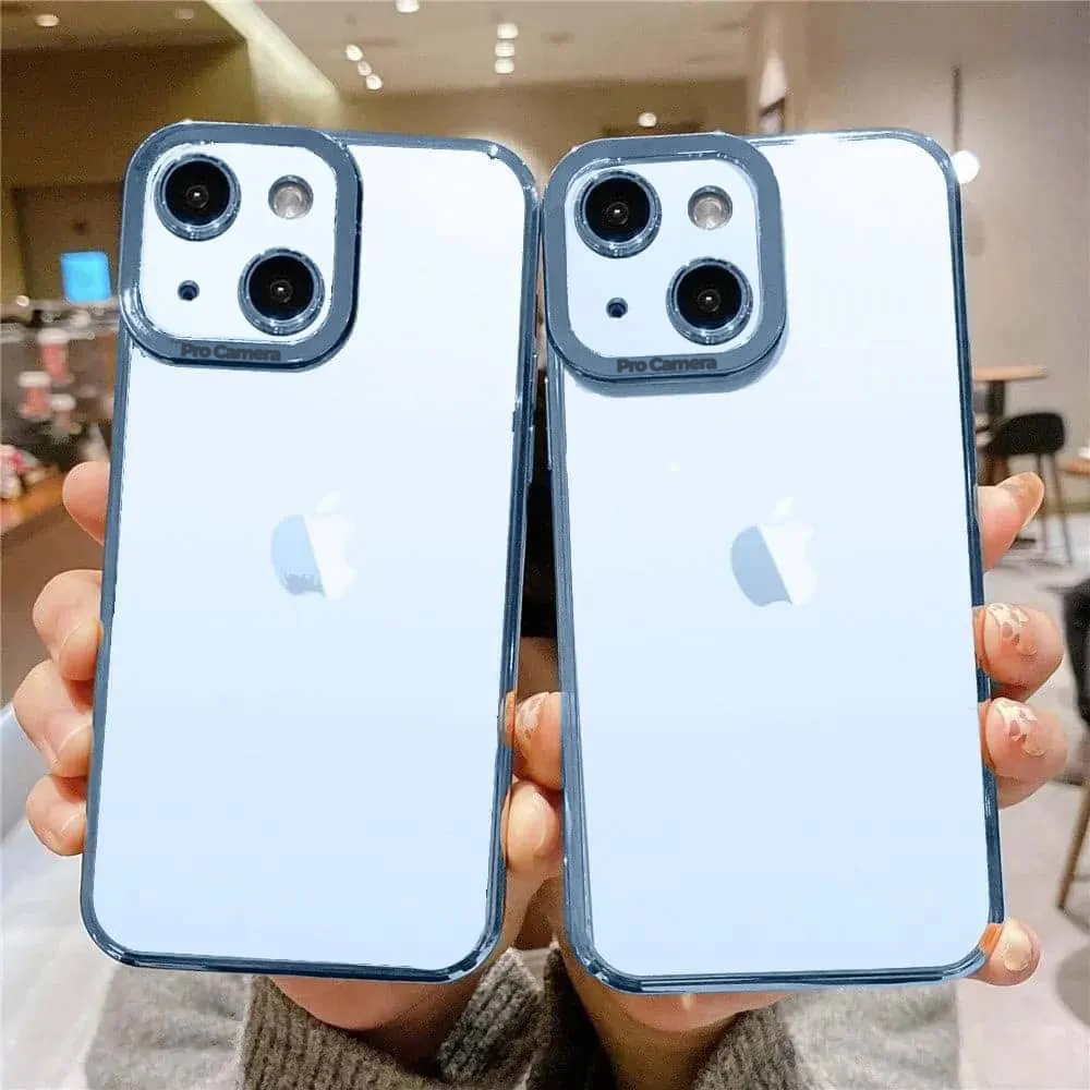 Etui do iPhone 14 Plus Camera High PRO z osłoną kamery, niebieskie błękitne