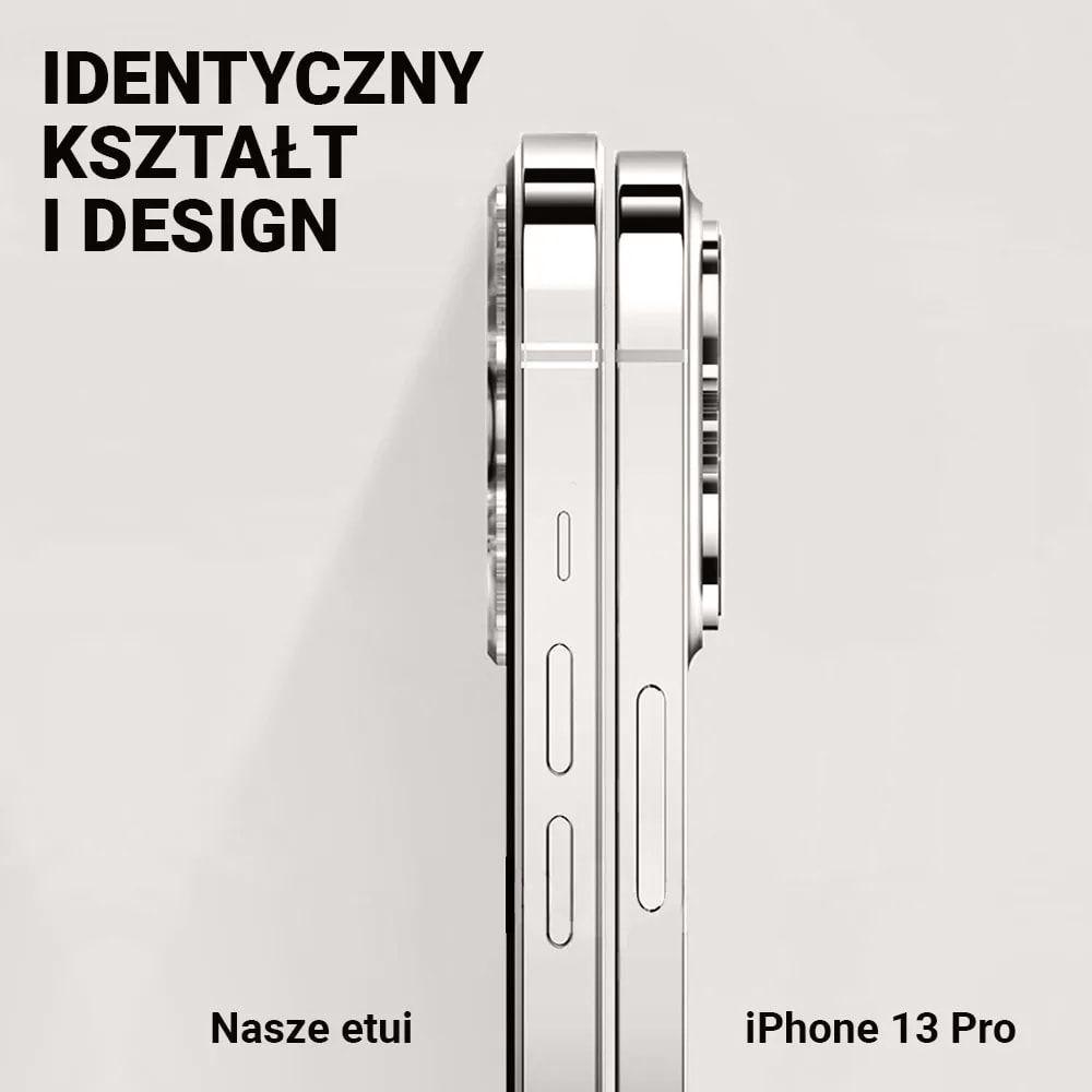 Etui do iPhone 14 Pro Max Ibizu Elite Skin, krystalicznie czyste z metalową ramką, srebrne z MagSafe (OUTLET)