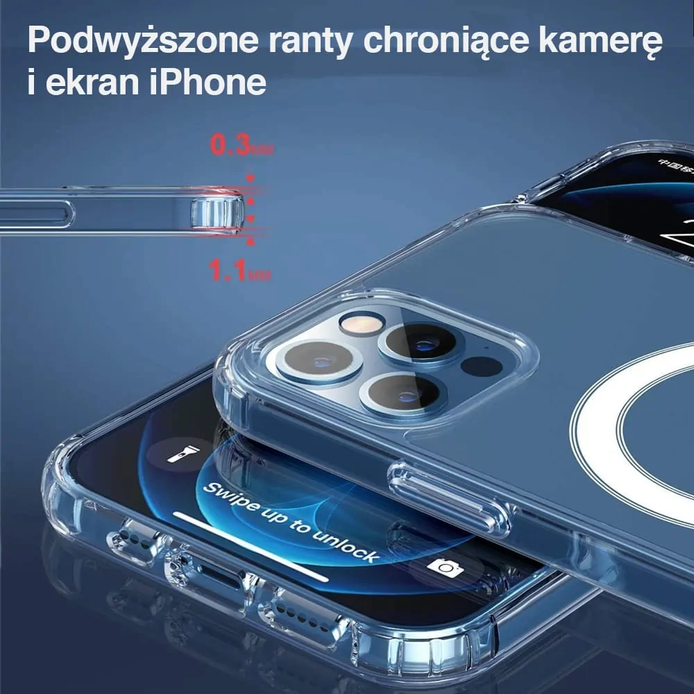 Etui do iPhone 11 Pro Clear Case przeźroczyste, twardy tył z MagSafe