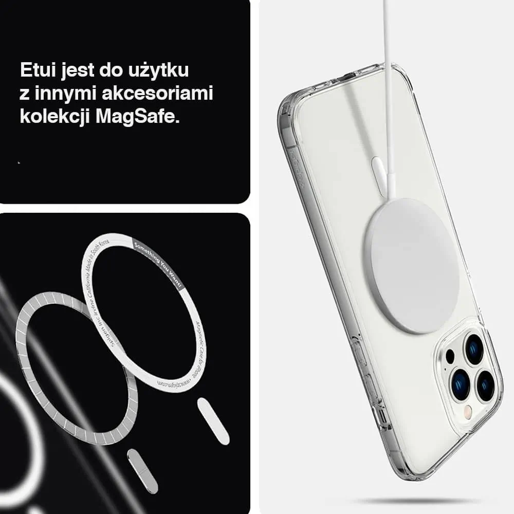 Etui do iPhone 14 Pro Max Clear Case przeźroczyste, twardy tył z MagSafe