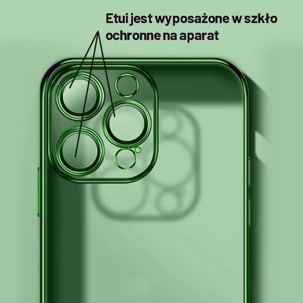 Etui do iPhone 14 Pro Max Premium Protect Full Cover z osłoną kamery i obiektywów 9H, zielony (OUTLET)