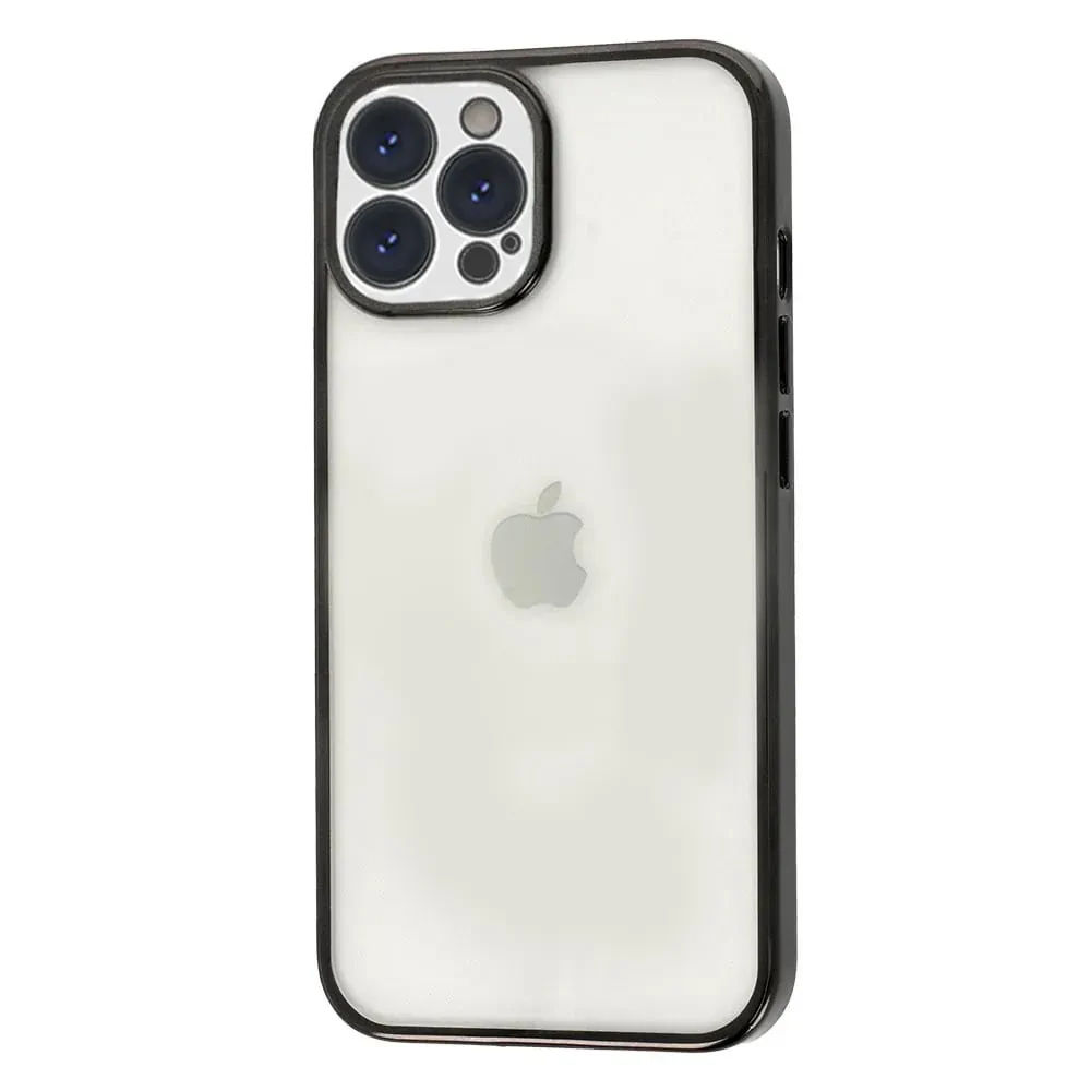 Etui do iPhone 13 Pro Max slim black z osłoną kamery, czarne grafitowe (OUTLET)