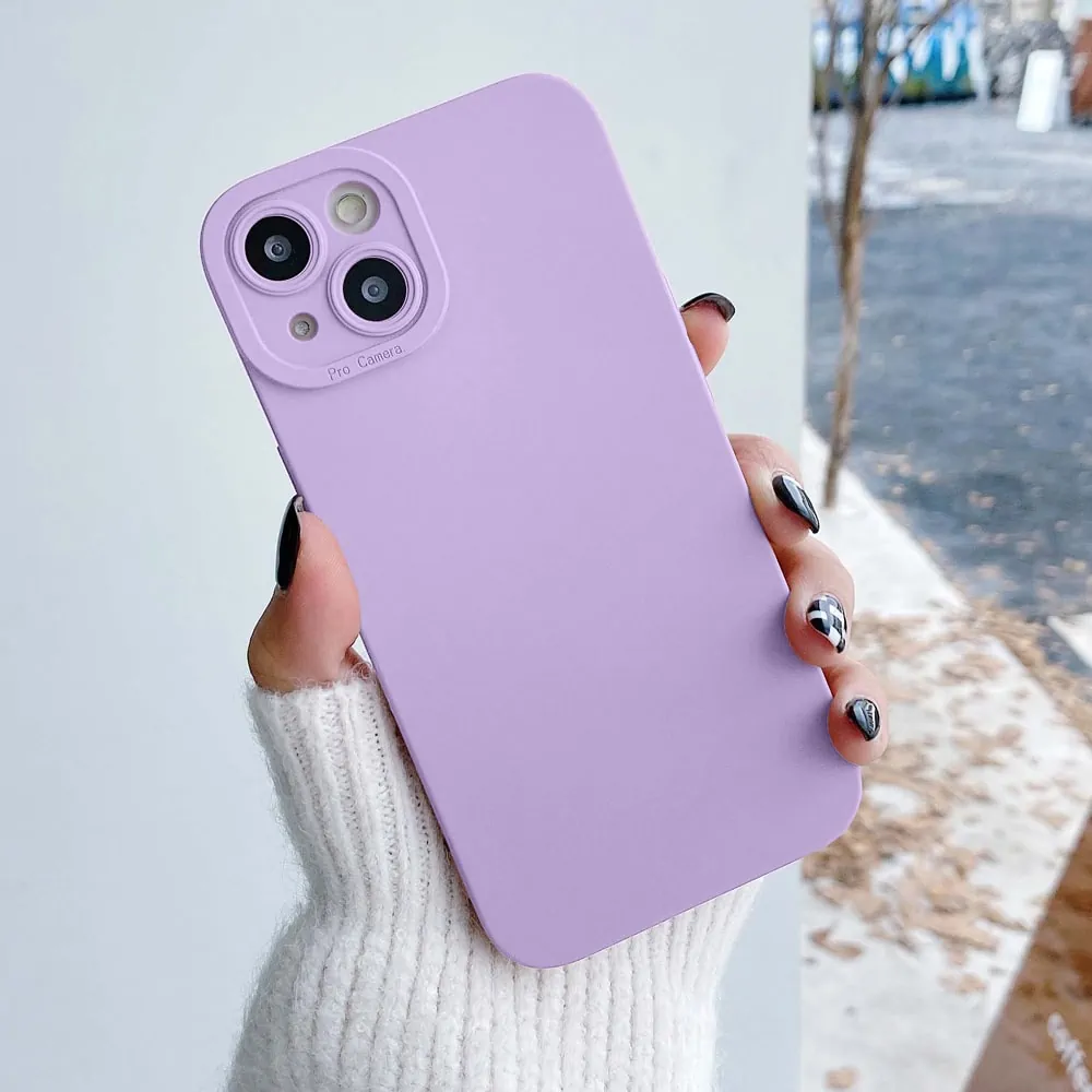 Etui do iPhone 15 Plus Camera High PRO original silikonowe, fioletowe