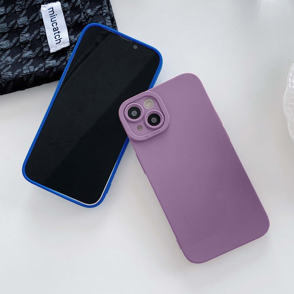 Etui do iPhone 15 Plus Camera High PRO original silikonowe, fioletowe