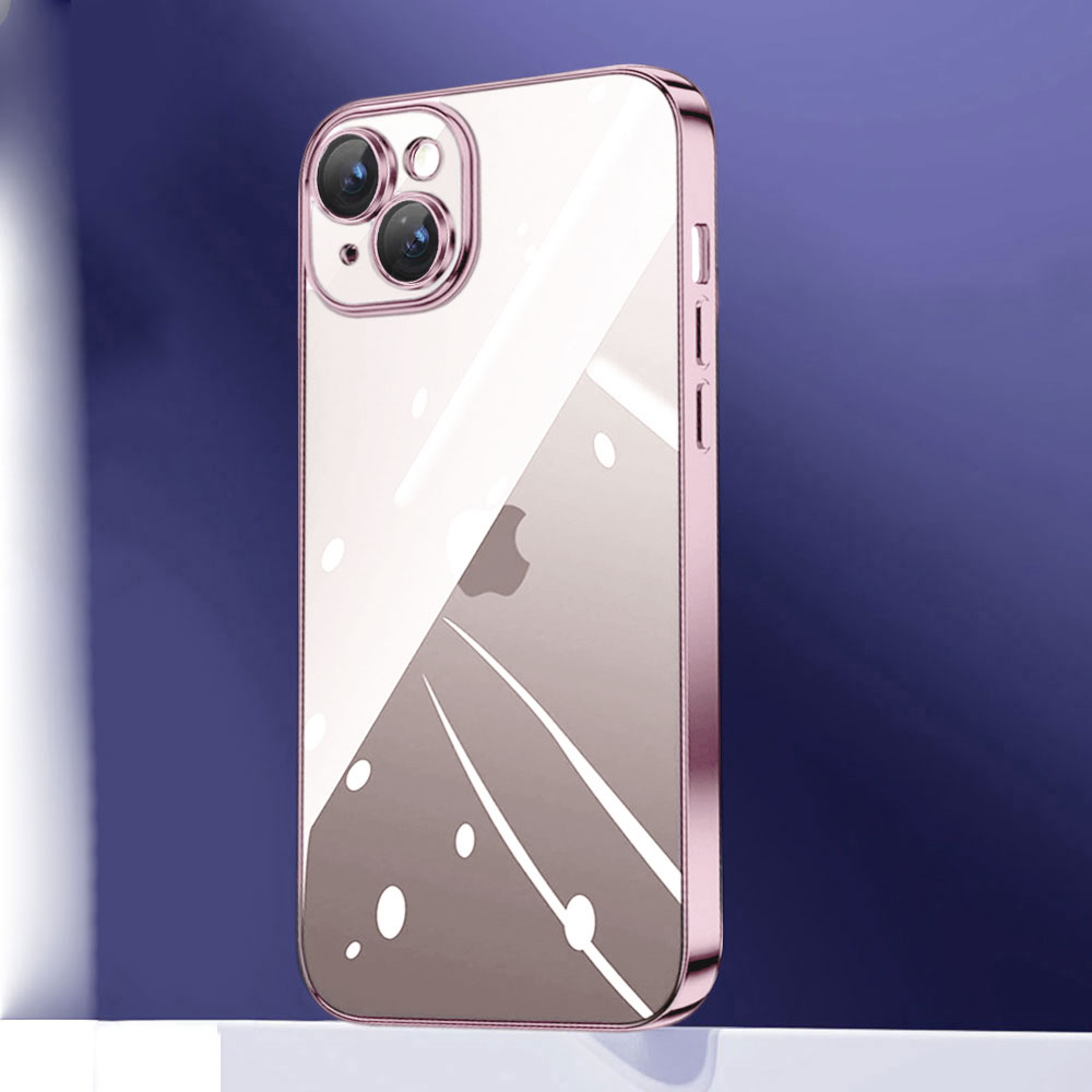 Etui do iPhone 14 Plus slim rose z osłoną kamery, zimny róż