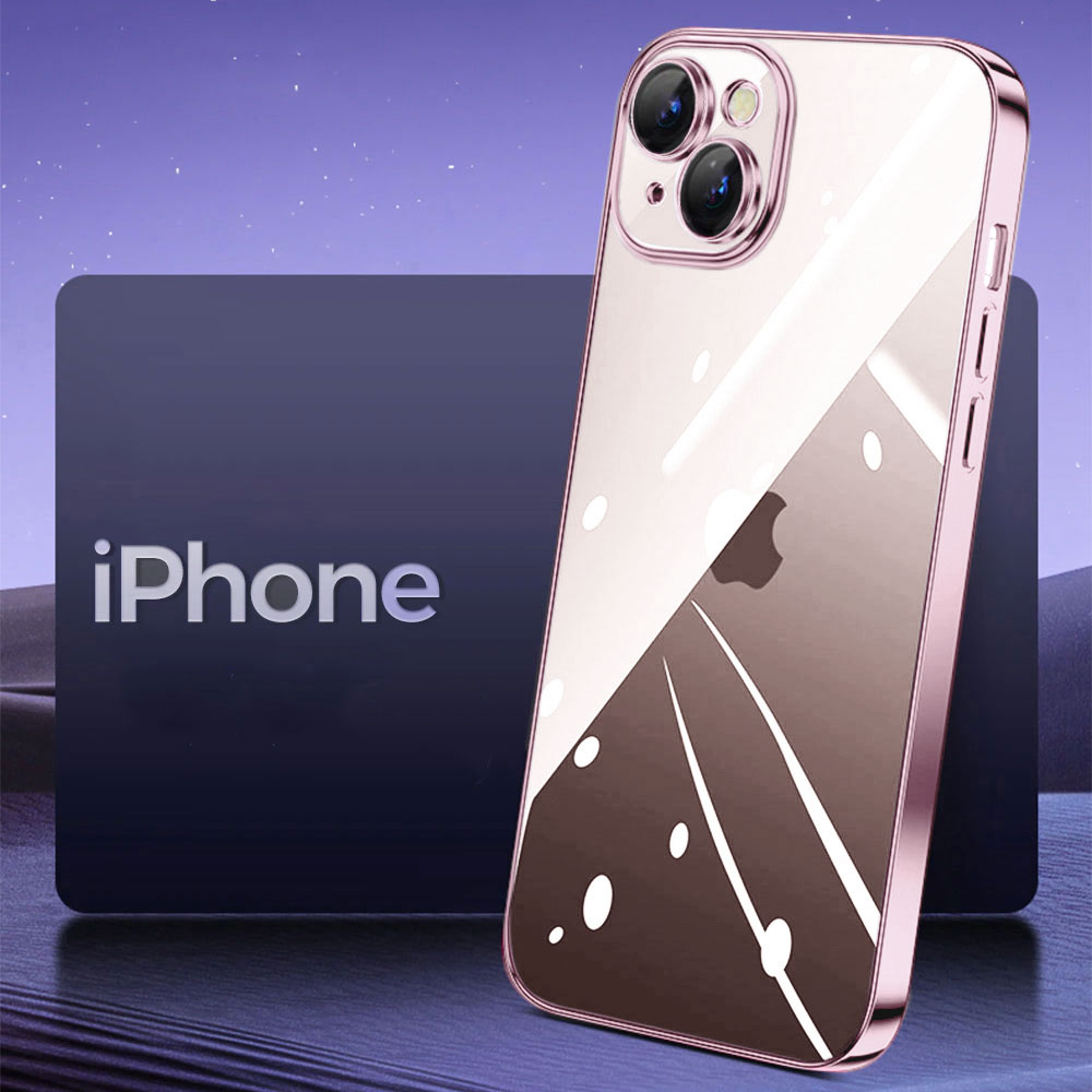 Etui do iPhone 14 Plus slim rose z osłoną kamery, zimny róż