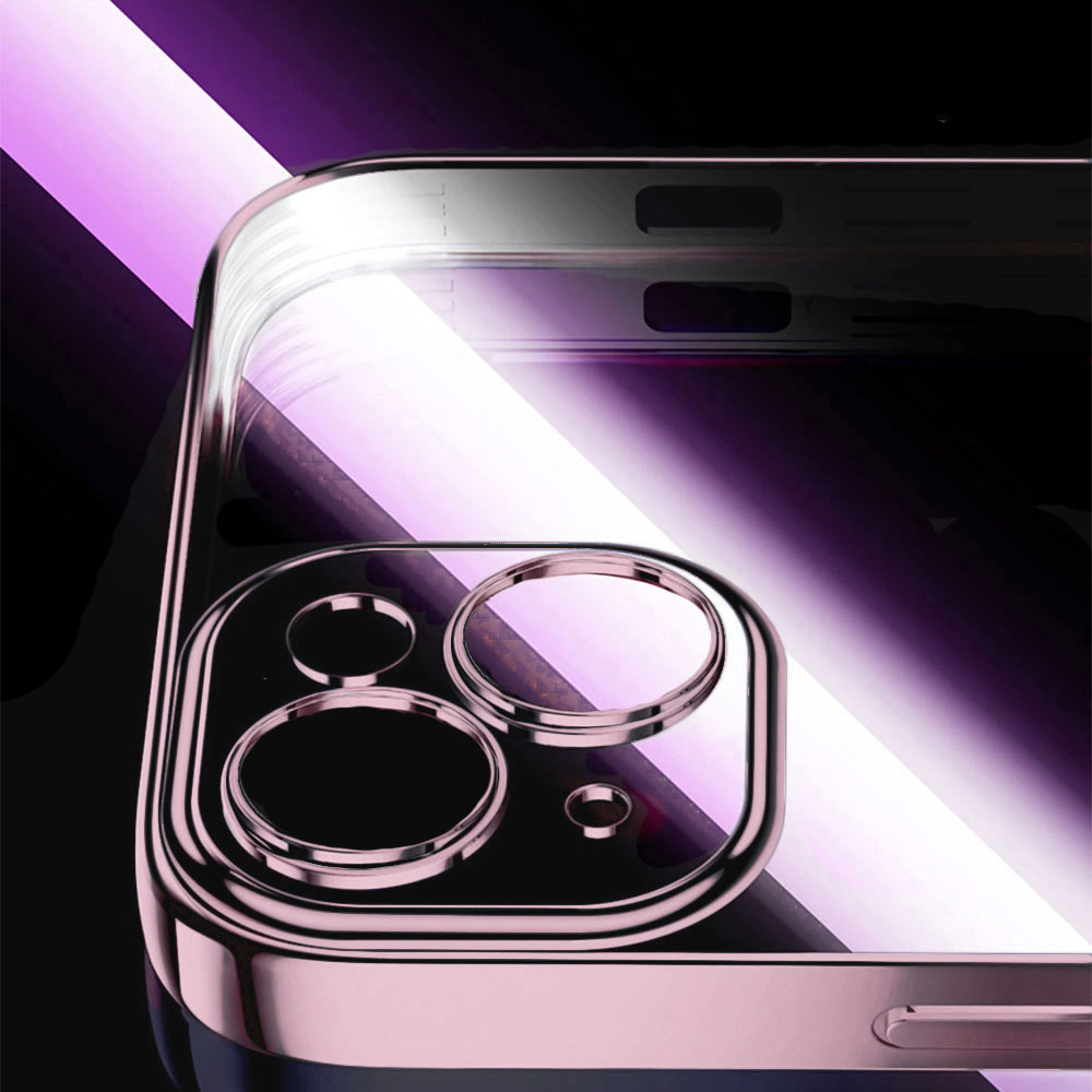 Etui do iPhone 14 Plus slim rose z osłoną kamery, zimny róż