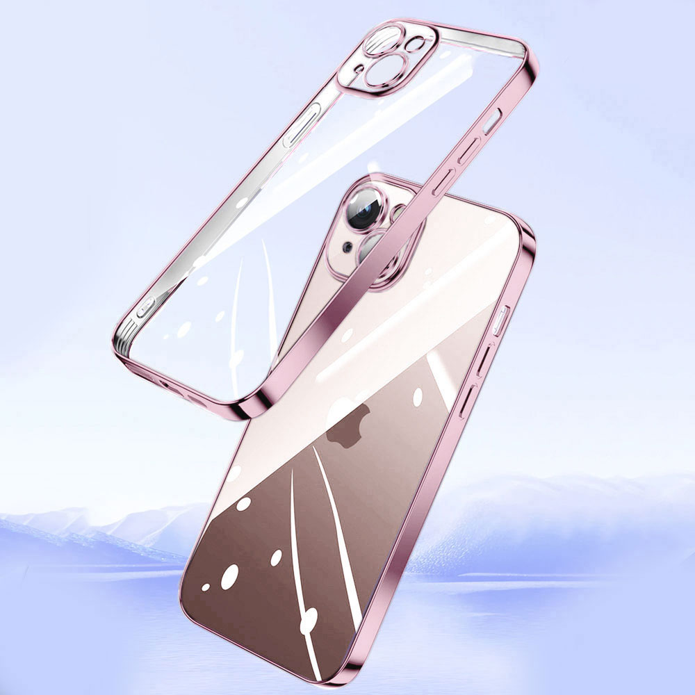 Etui do iPhone 14 Plus slim rose z osłoną kamery, zimny róż