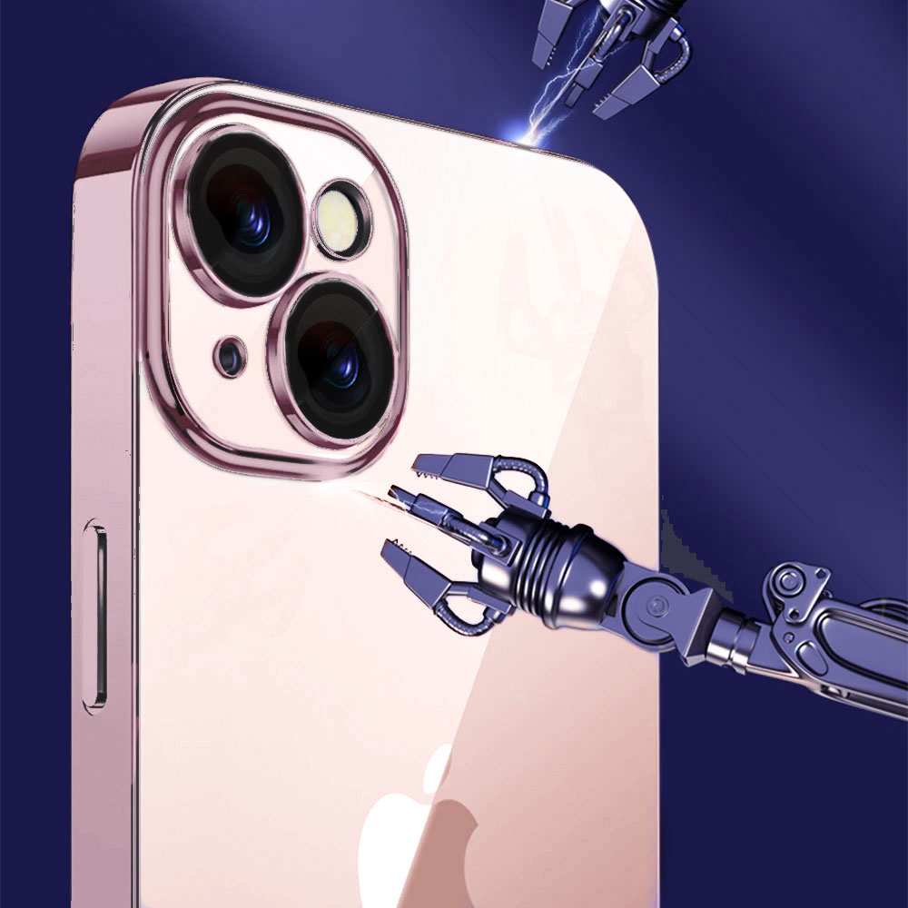 Etui do iPhone 14 Plus slim rose z osłoną kamery, zimny róż