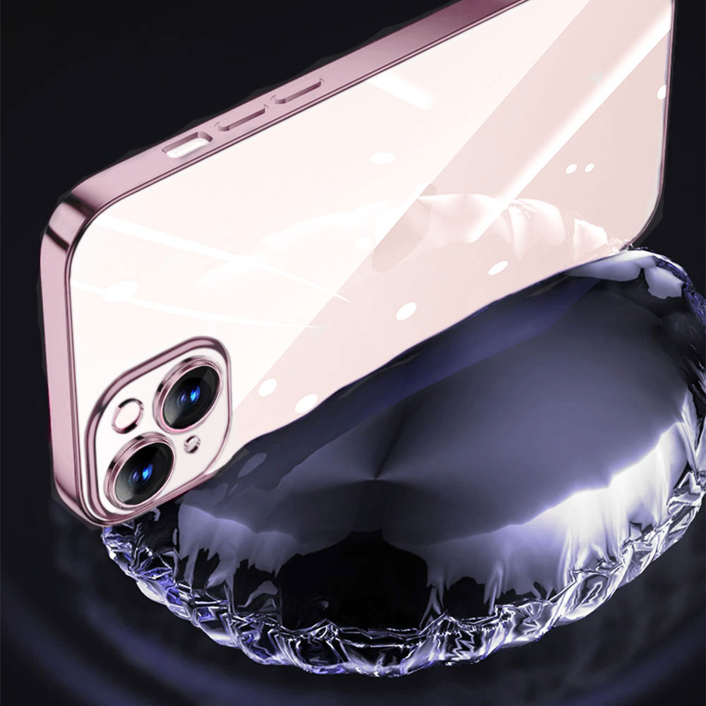 Etui do iPhone 14 Plus slim rose z osłoną kamery, zimny róż