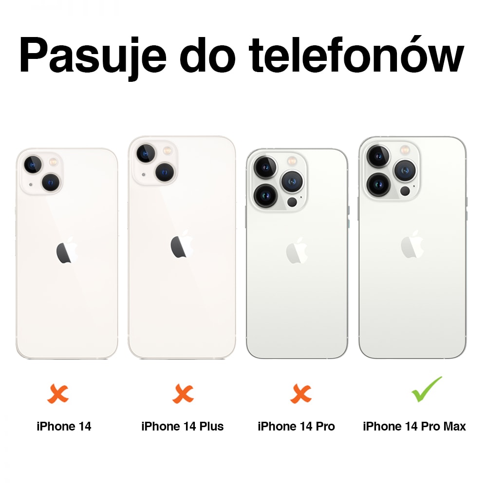 Etui do iPhone 14 Pro Max Camera High PRO z osłoną kamery, czarne grafitowe