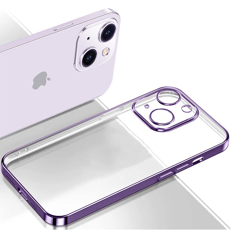 Etui do iPhone 15 Plus slim purple z osłoną kamery, purpurowe (OUTLET)