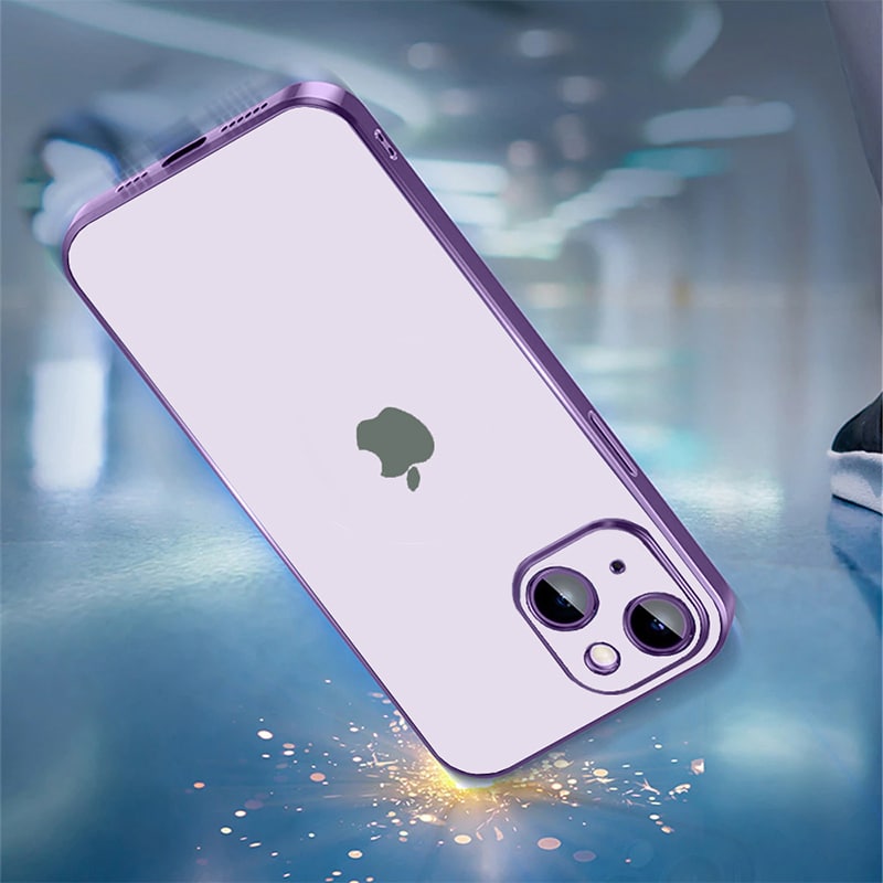 Etui do iPhone 15 Plus slim purple z osłoną kamery, purpurowe (OUTLET)