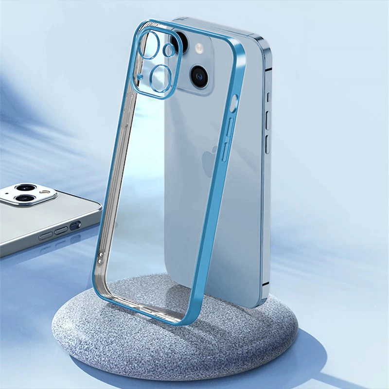 Etui do iPhone 13 Mini slim blue z osłoną kamery, głęboki niebieski