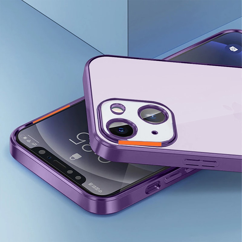 Etui do iPhone 15 Plus slim purple z osłoną kamery, purpurowe (OUTLET)