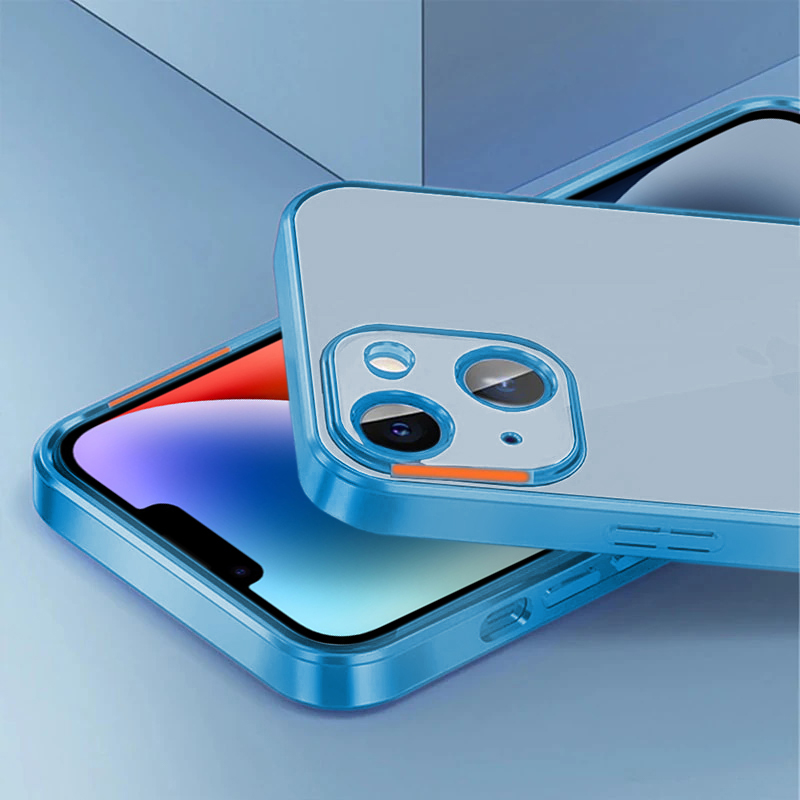 Etui do iPhone 13 Mini slim blue z osłoną kamery, głęboki niebieski