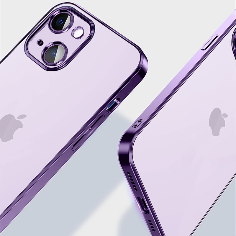 Etui do iPhone 15 Plus slim purple z osłoną kamery, purpurowe (OUTLET)