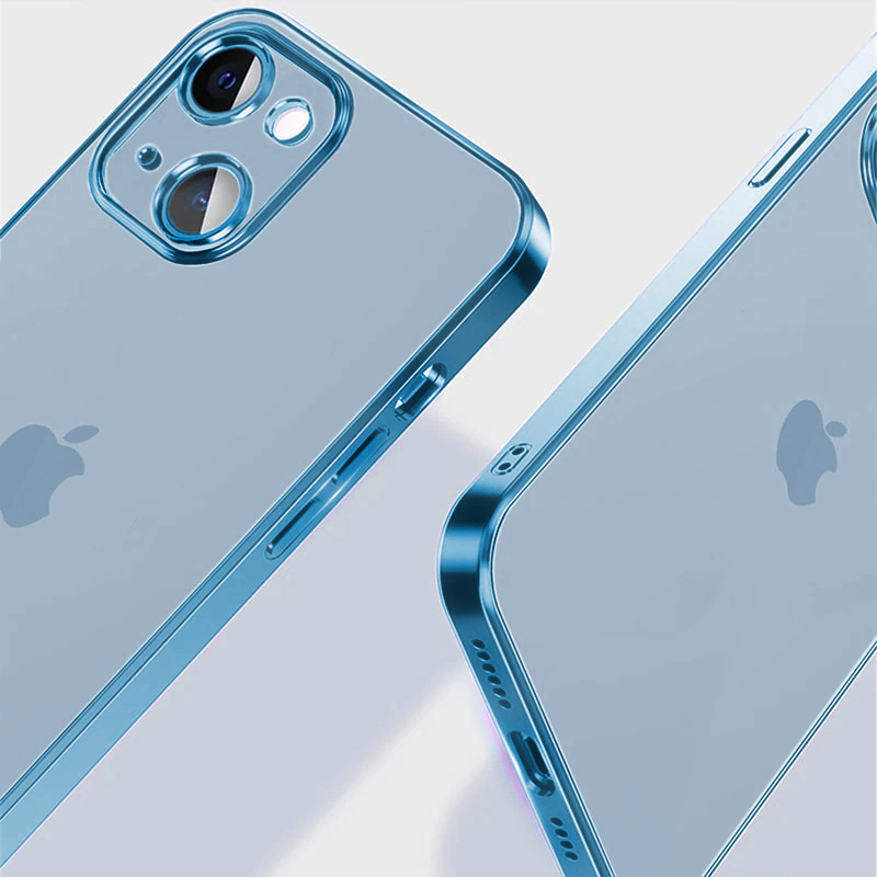 Etui do iPhone 13 Mini slim blue z osłoną kamery, głęboki niebieski