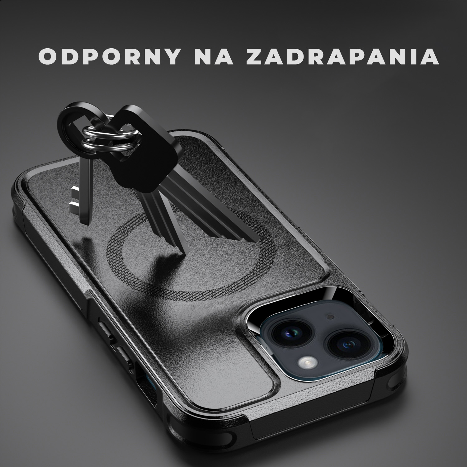 Etui do iPhone 15 Plus Smart Armor Pancerne z MagSafe, czarne