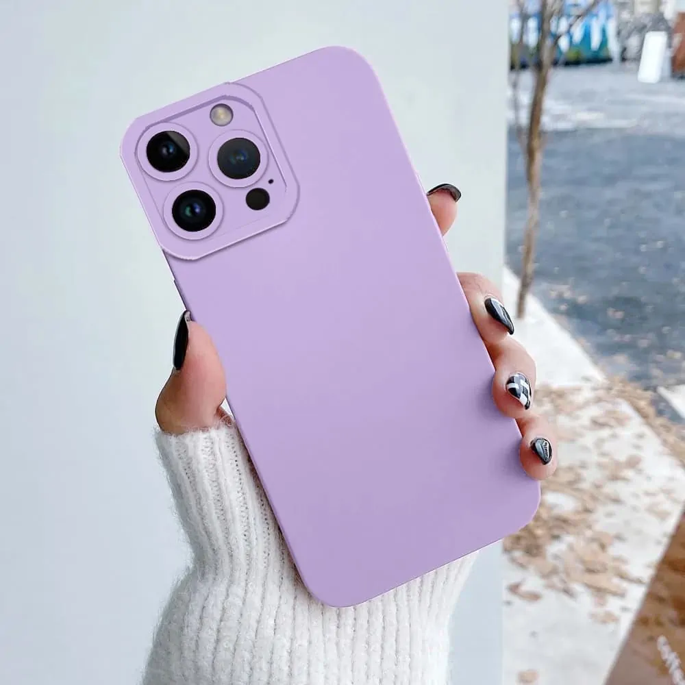 Etui do iPhone 14 Pro Camera High PRO original silikonowe, fioletowy