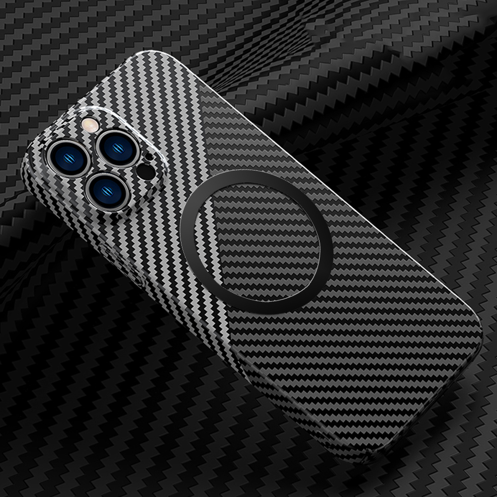 Etui do iPhone 14 Pro Carbon Shell MagSafe ultracienkie, czarno-szare