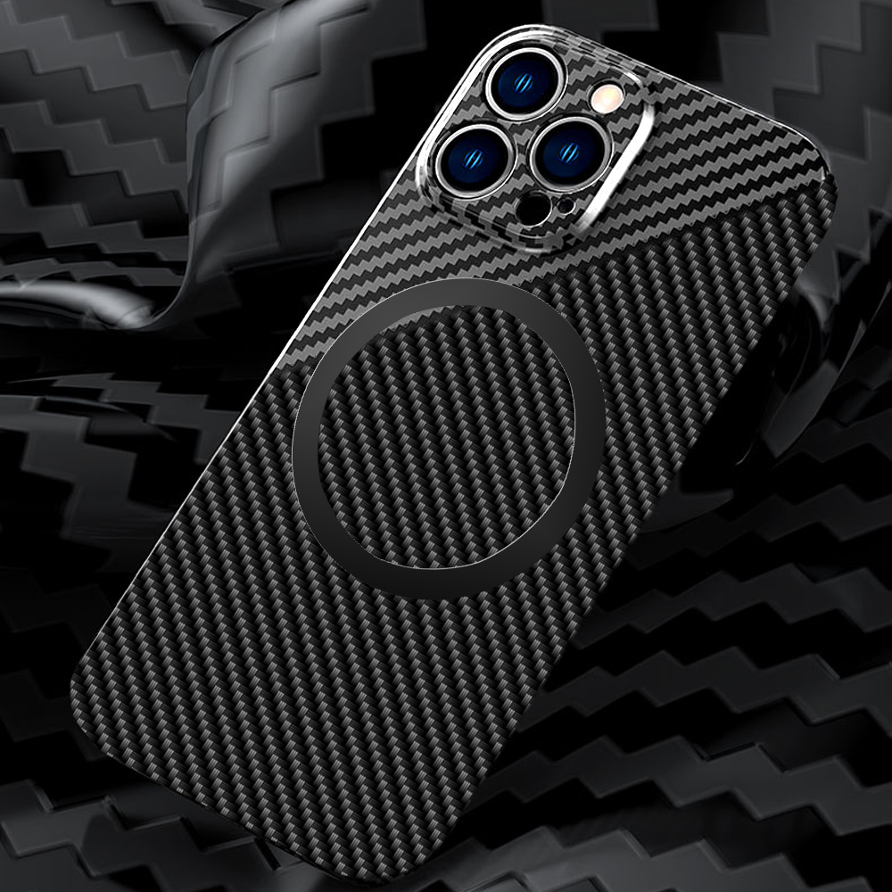 Etui do iPhone 14 Pro Carbon Shell MagSafe ultracienkie, czarno-szare