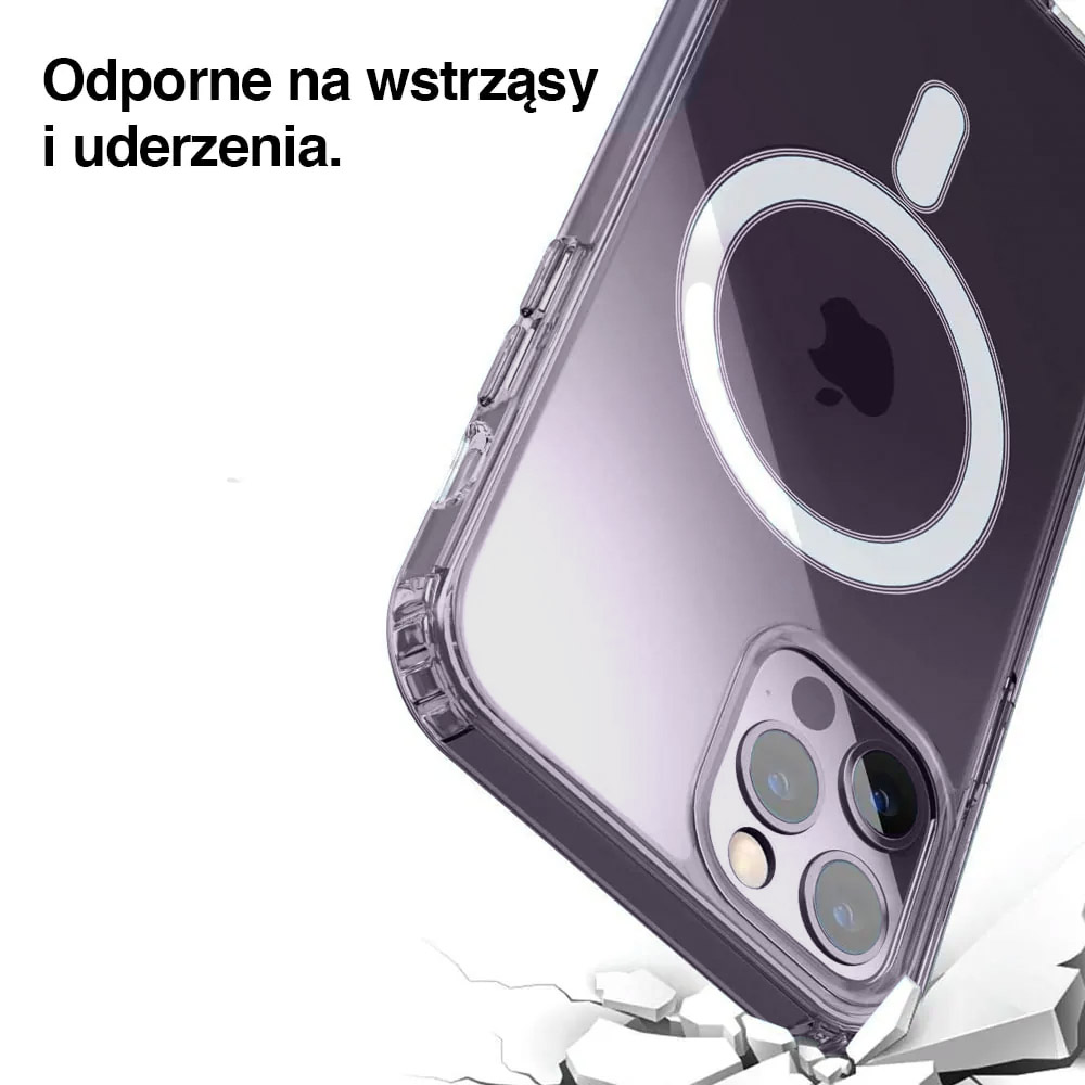 Etui do iPhone 14 Pro Max Clear Case przeźroczyste, twardy tył z MagSafe