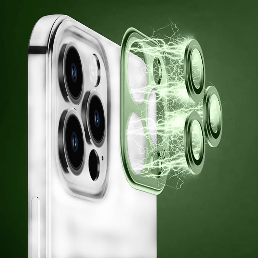 Etui do iPhone 14 Pro Max Premium Protect Full Cover z osłoną kamery i obiektywów 9H, zielony (OUTLET)
