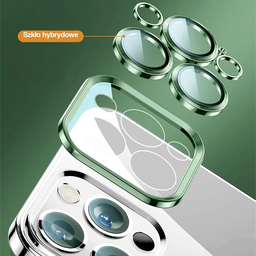 Etui do iPhone 14 Pro Max Premium Protect Full Cover z osłoną kamery i obiektywów 9H, zielony (OUTLET)
