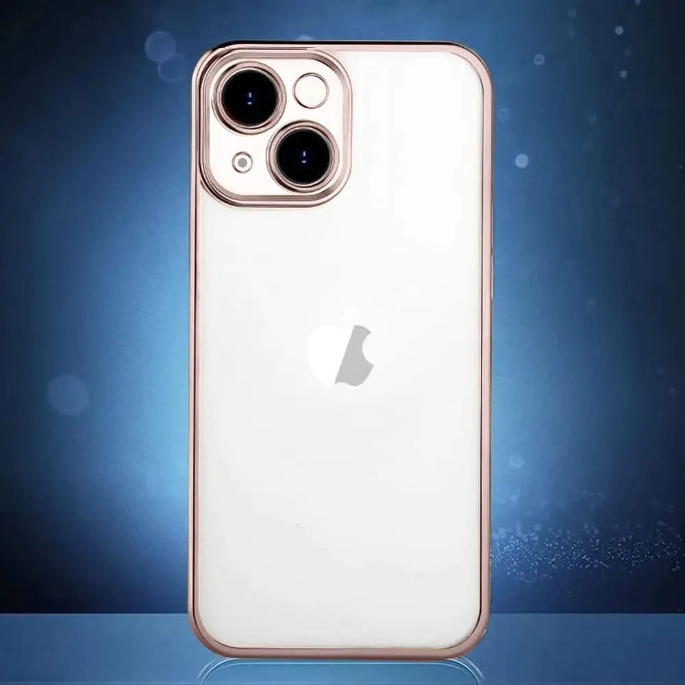 Etui do iPhone 14 Plus Pink Gold Limited Edition przeźroczyste Sulada oryginal, różowe złoto