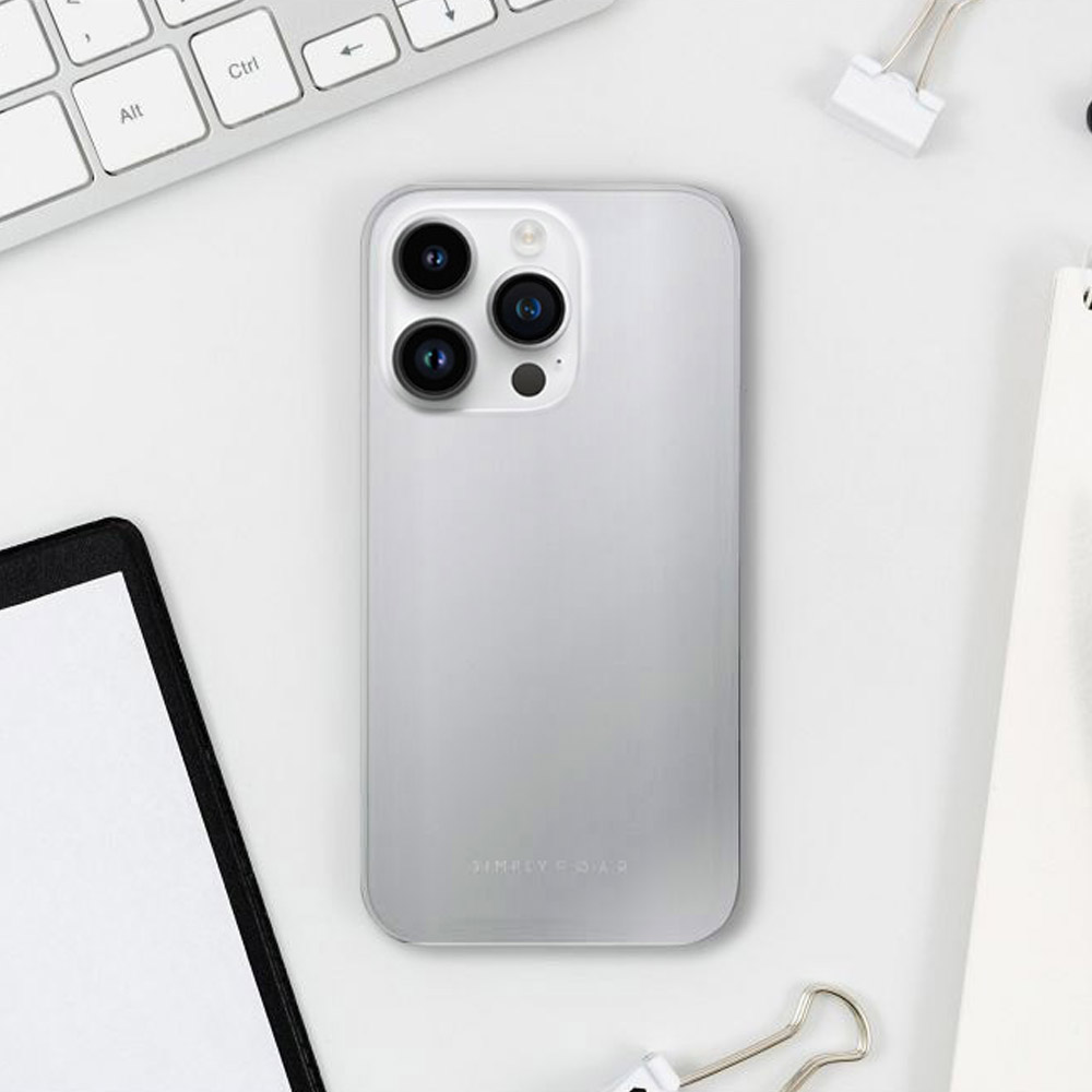 Etui do iPhone 13 Pro Max Magic Silver Matte Glass tył matowe szkło, osłona kamery, stalowe