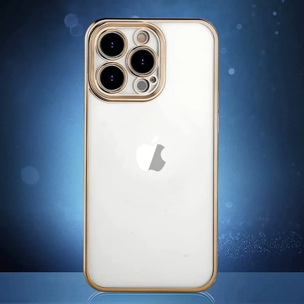 Etui do iPhone 14 Pro Max Gold Edition przeźroczyste Sulada oryginal, złote