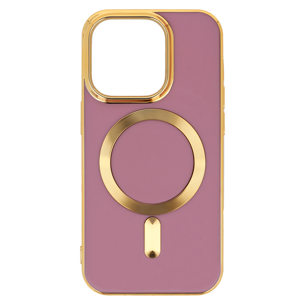 Etui do iPhone 12 Pro Liquid Gold Magsafe, fioletowe