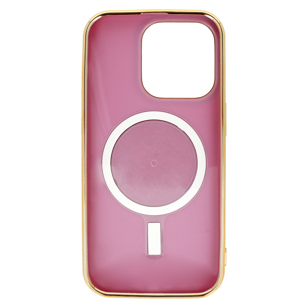 Etui do iPhone 12 Pro Liquid Gold Magsafe, fioletowe