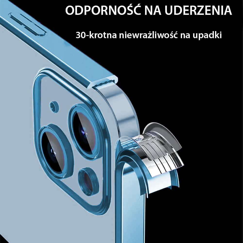 Etui do iPhone 13 Mini slim blue z osłoną kamery, głęboki niebieski