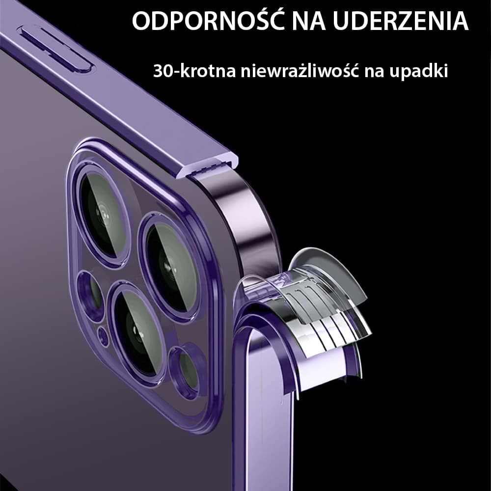 Etui do iPhone 14 Pro Max premium violet MagSafe z osłoną kamery, fioletowe (OUTLET)