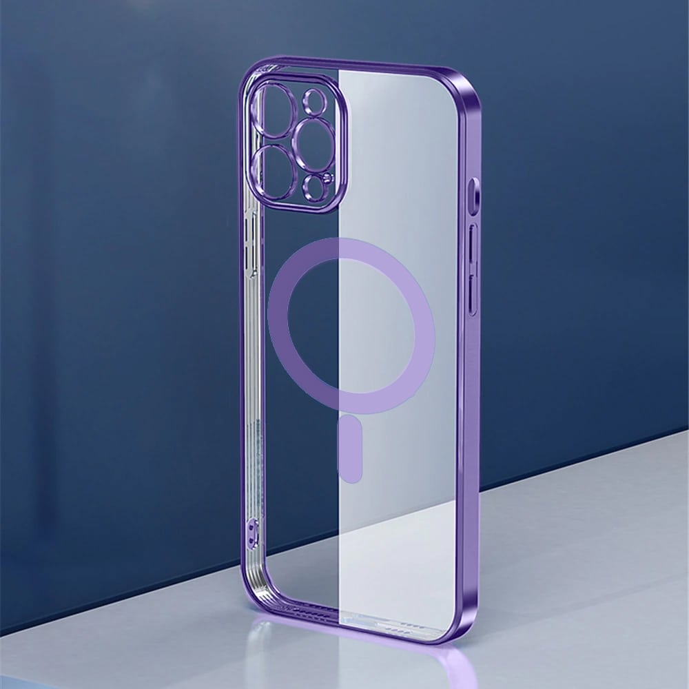 Etui do iPhone 14 Pro Max premium violet MagSafe z osłoną kamery, fioletowe (OUTLET)