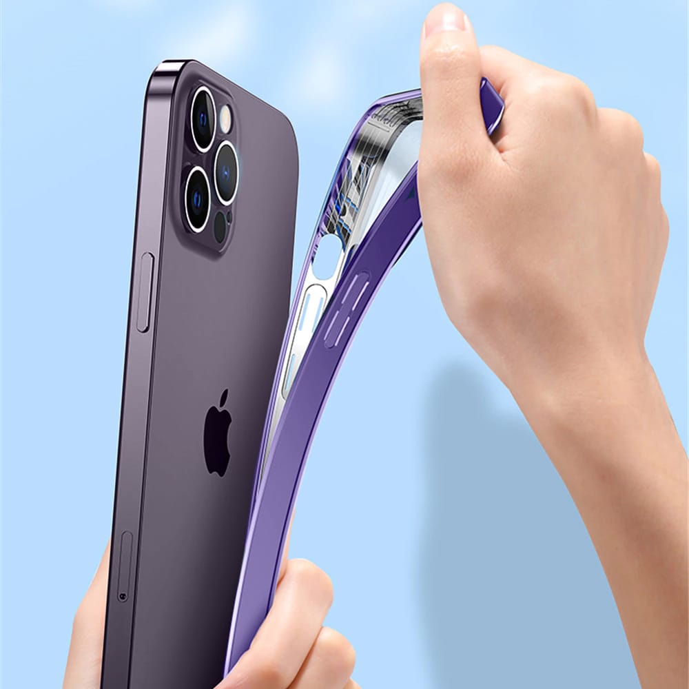 Etui do iPhone 14 Pro Max premium violet MagSafe z osłoną kamery, fioletowe (OUTLET)