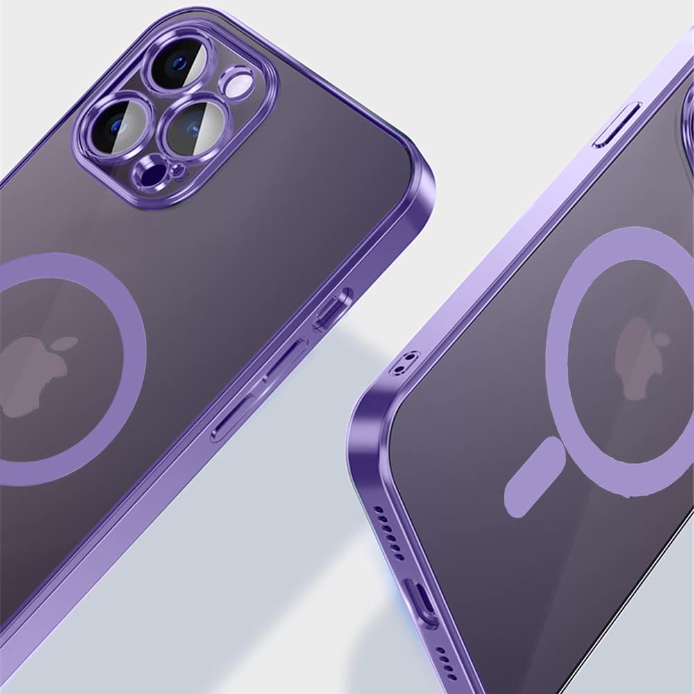 Etui do iPhone 14 Pro Max premium violet MagSafe z osłoną kamery, fioletowe (OUTLET)