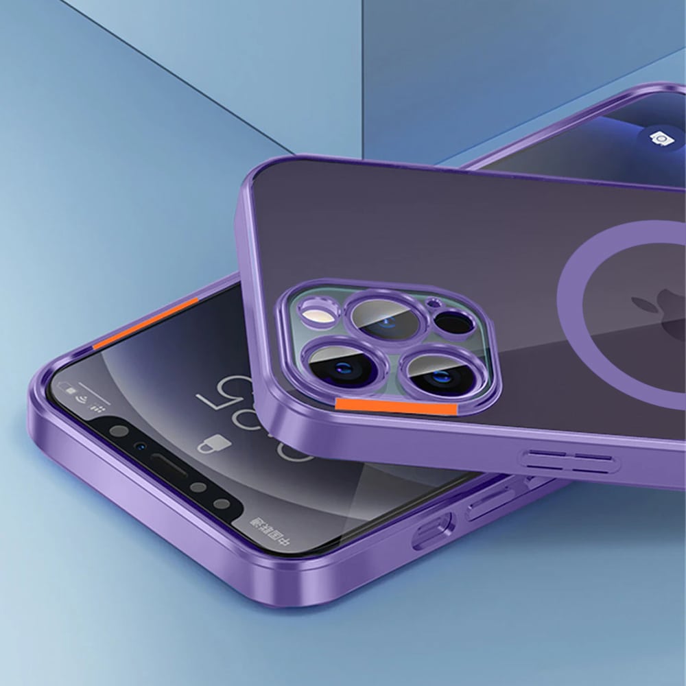 Etui do iPhone 14 Pro Max premium violet MagSafe z osłoną kamery, fioletowe (OUTLET)