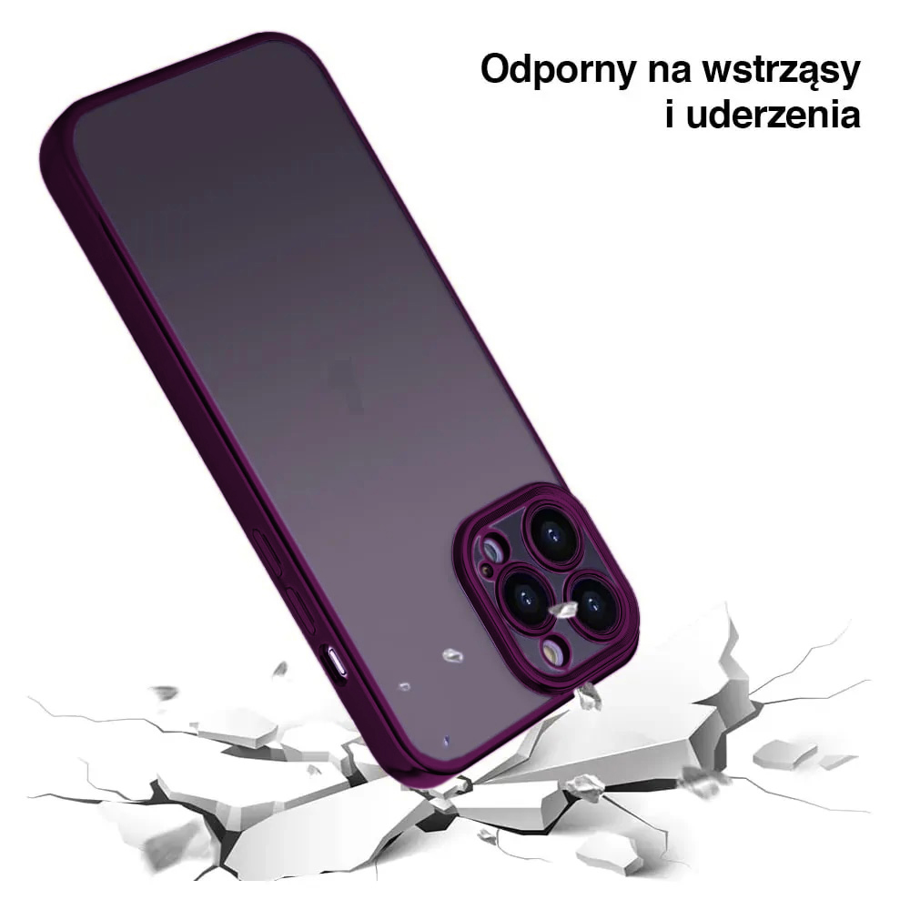 Etui do iPhone 14 Pro Max Purple Limited Edition przeźroczyste Sulada oryginal, purpurowe