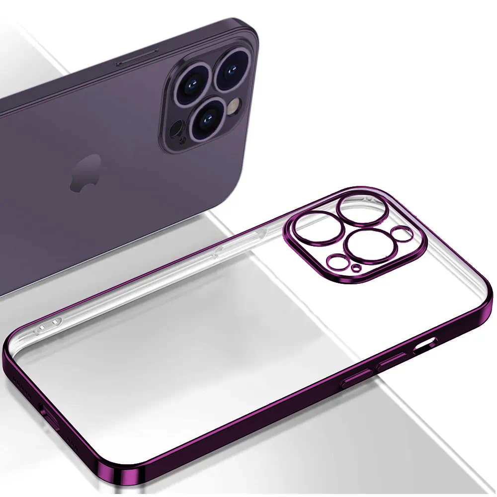Etui do iPhone 14 Pro Max Purple Limited Edition przeźroczyste Sulada oryginal, purpurowe